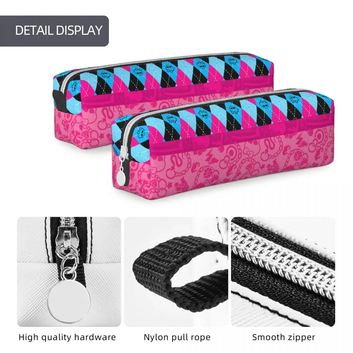 Creative  High Anime Pencil Case Pencilcases Pen Holder for Student Large Storage Bag School Supplies Zipper Stationery