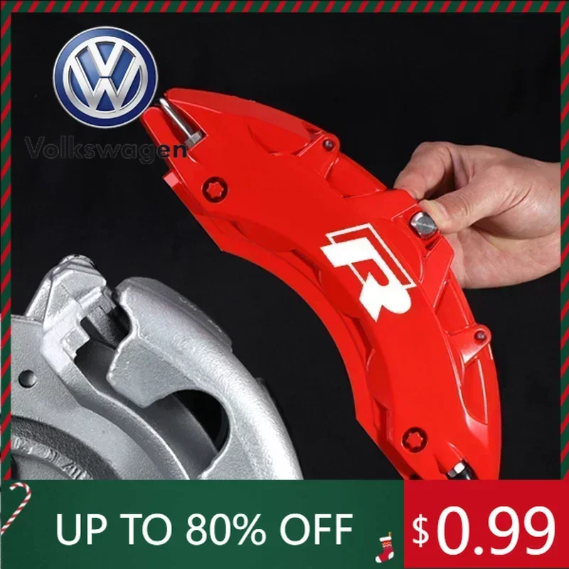 

Горячая новинка 2026: Наклейки на тормозные суппорты (4 шт.) для Volkswagen VW R-Line Golf 3 5 7 Polo Passat GTI Bora