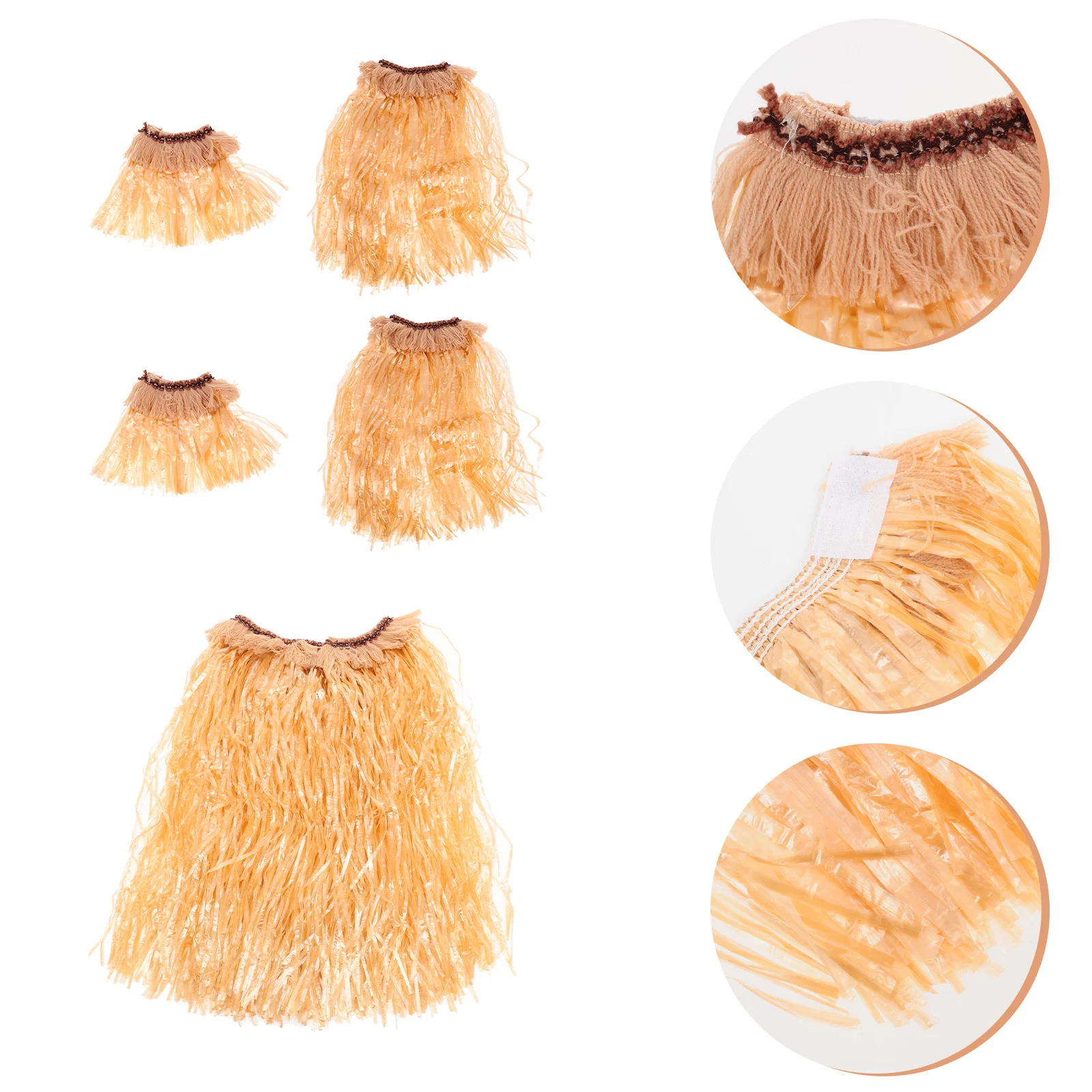 

1 set Hawaiian Hula Skirt Costume Elastic Comfortable Party Grass Skirt Set Beach Luau Performance Costume Decor Halloween
