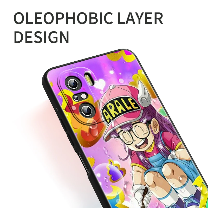 Anime Arale For Xiaomi Redmi Note 13 12 11E 11S 11 11T 10 10S 9 9S Pro Plus 4G 5G Black Phone Case