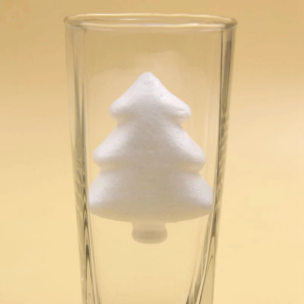 10PCS 65MM Mini Tree White Christmas Tree Modelling Polystyrene Styrofoam Foam Ball DIY Christmas Party Decorations Kids Gift
