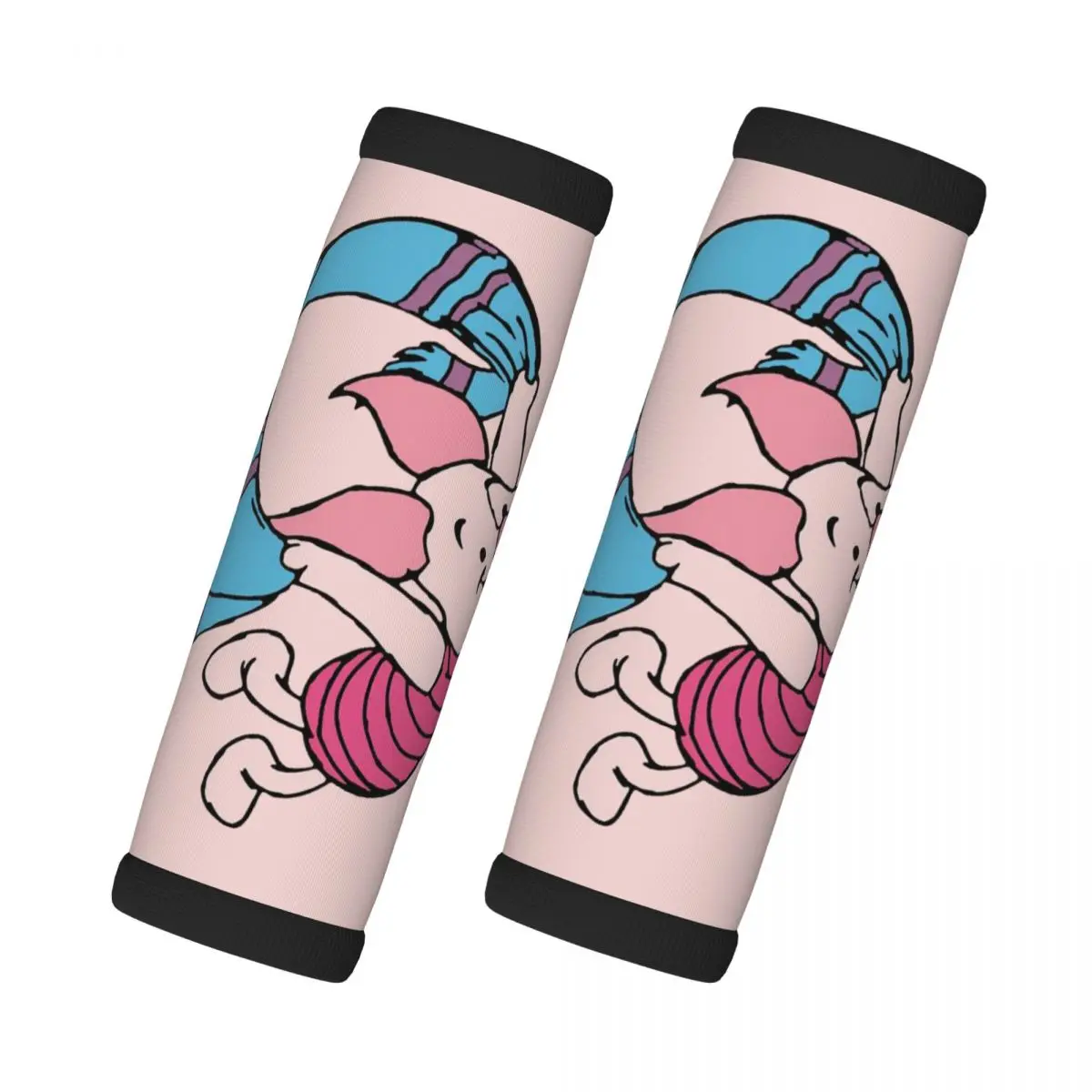 

Custom Happy Piglets Big Movie 2 Pcs Luggage Handle Wrap Suitcase Identifier Handle Grip Neoprene Luggage Door Handle