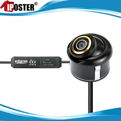 IPoster 360 ruota AHD / CVBS telecamera di retromarcia di Backup per retrovisione laterale con scatola interruttori vista luce stella impermeabile 12v per auto SUV