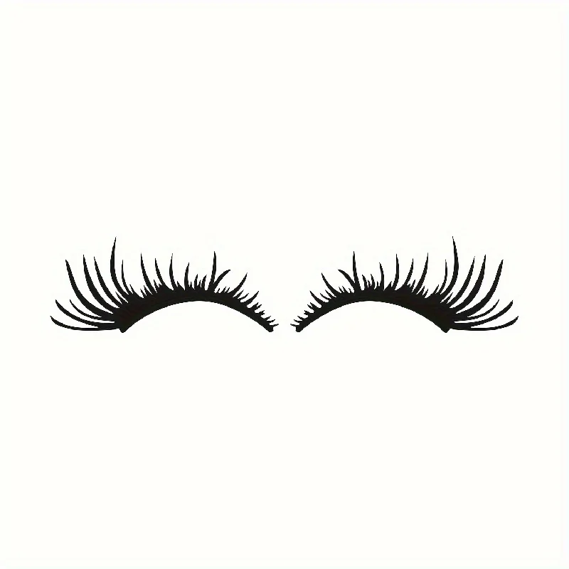 QF145-2pcs Car Headlights Eyelashes Stickers For Car Truck Light Bumper Decoration Vinyl Waterproof Decal Large Fashion Eyelash