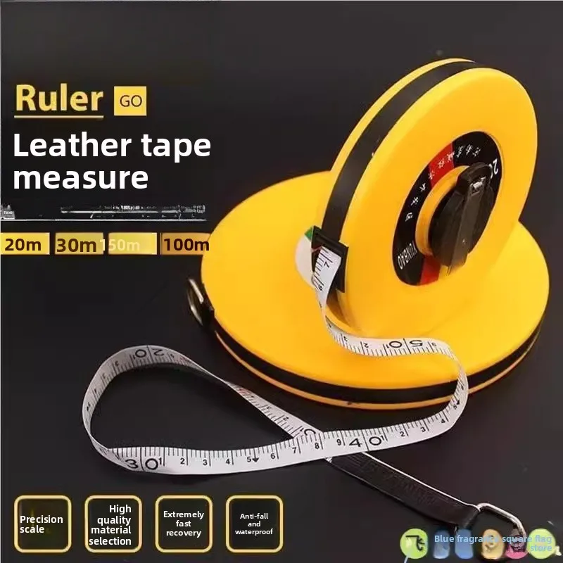 

Leather Fiber Tape Measure 5M 0M 30M 50M 200M Measuring Tape Engineering Tape Metal Core Retractable Measuring Tape