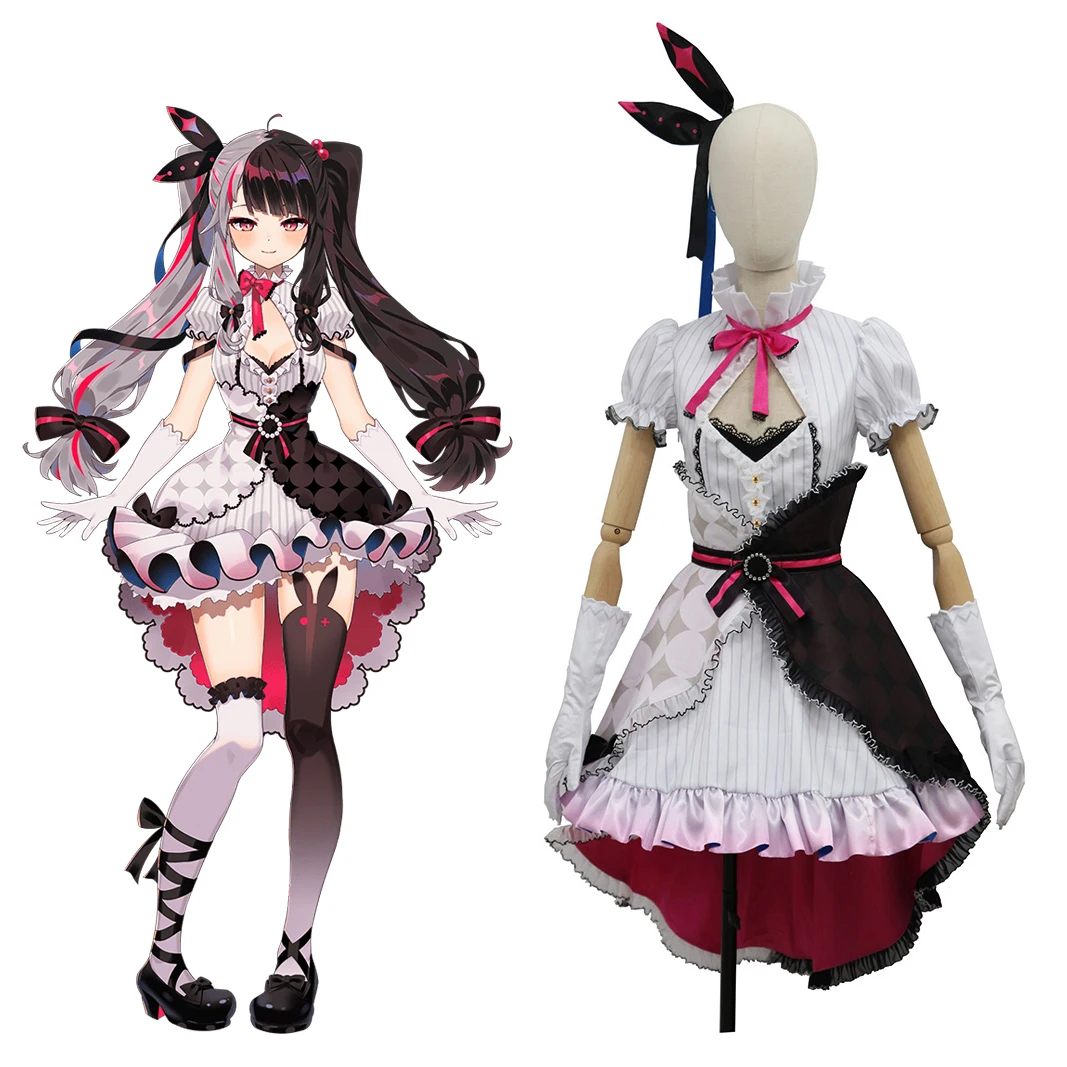 

COS-KiKi аниме Vtuber Nijisanji Rena Yorumi игровой костюм косплей костюм элегантное милое платье униформа Хэллоуин вечерние наряд женский