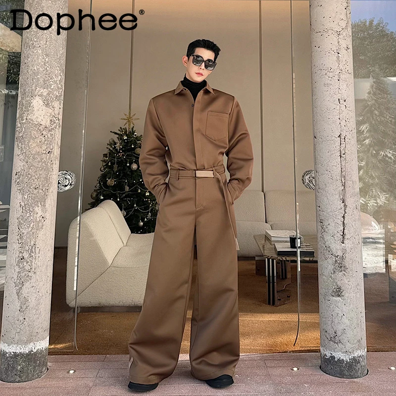 

Элитные мужские комплекты 2026 года: новая коллекция весна, однотонные рубашки с длинным рукавом и комфортные брюки-палаццо из утолщенного сатина.