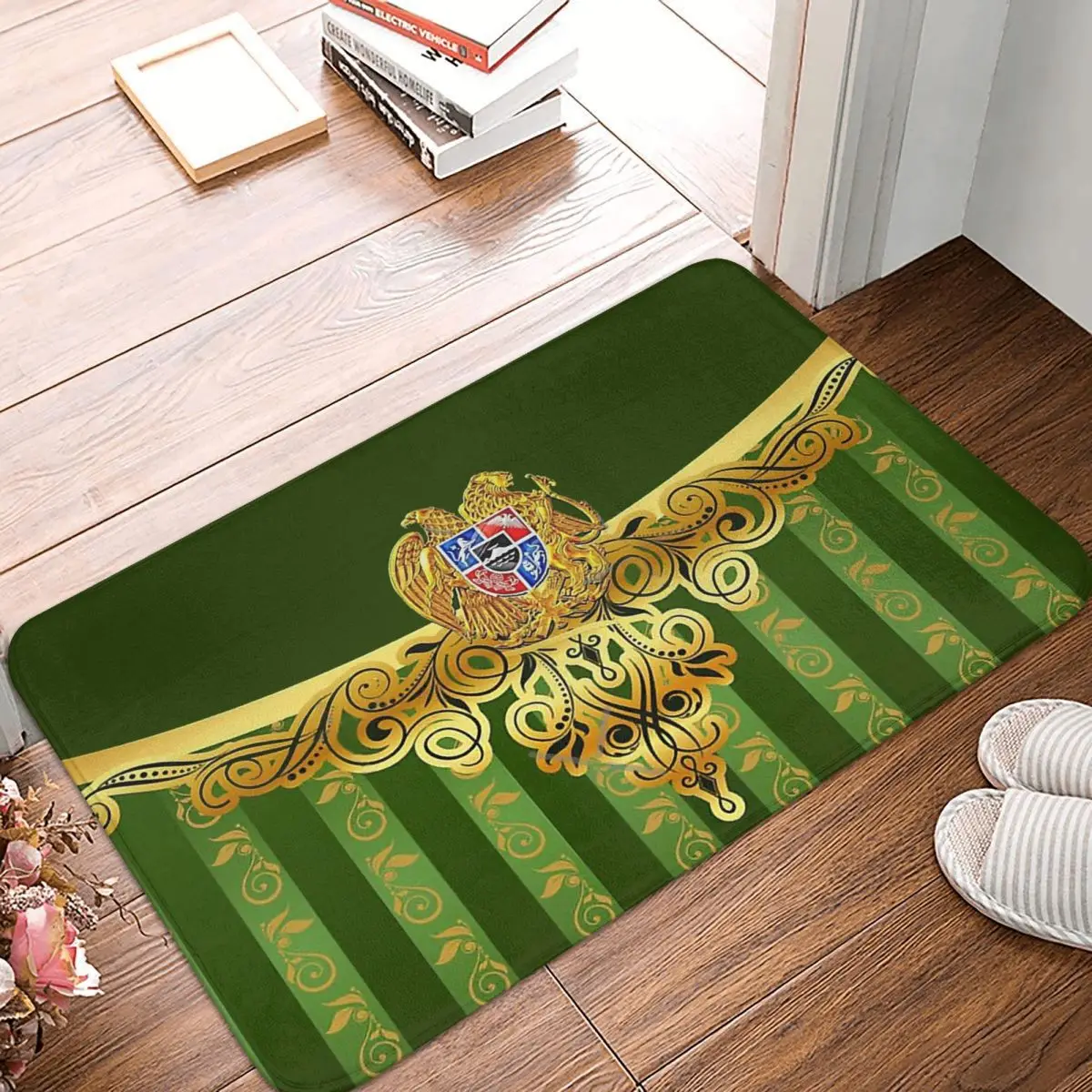 National Flag Bathroom Mat Coat Of Arms Of Armenia Doormat Living Room Carpet Outdoor Rug Home Decor