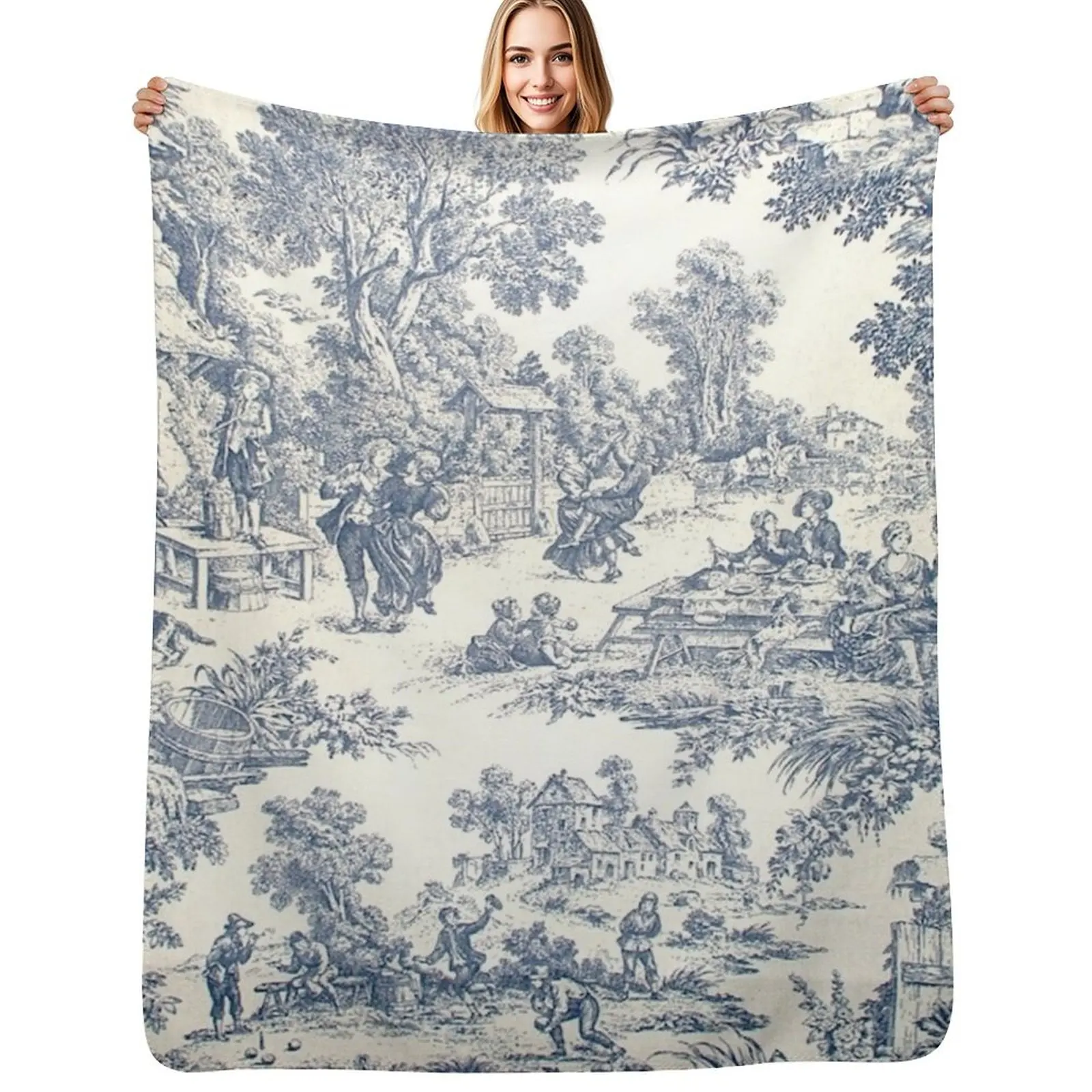 

Toile de Jouy Number 2 Throw Blanket Blankets For Sofas wednesday Hairys Sleeping Bag Blankets