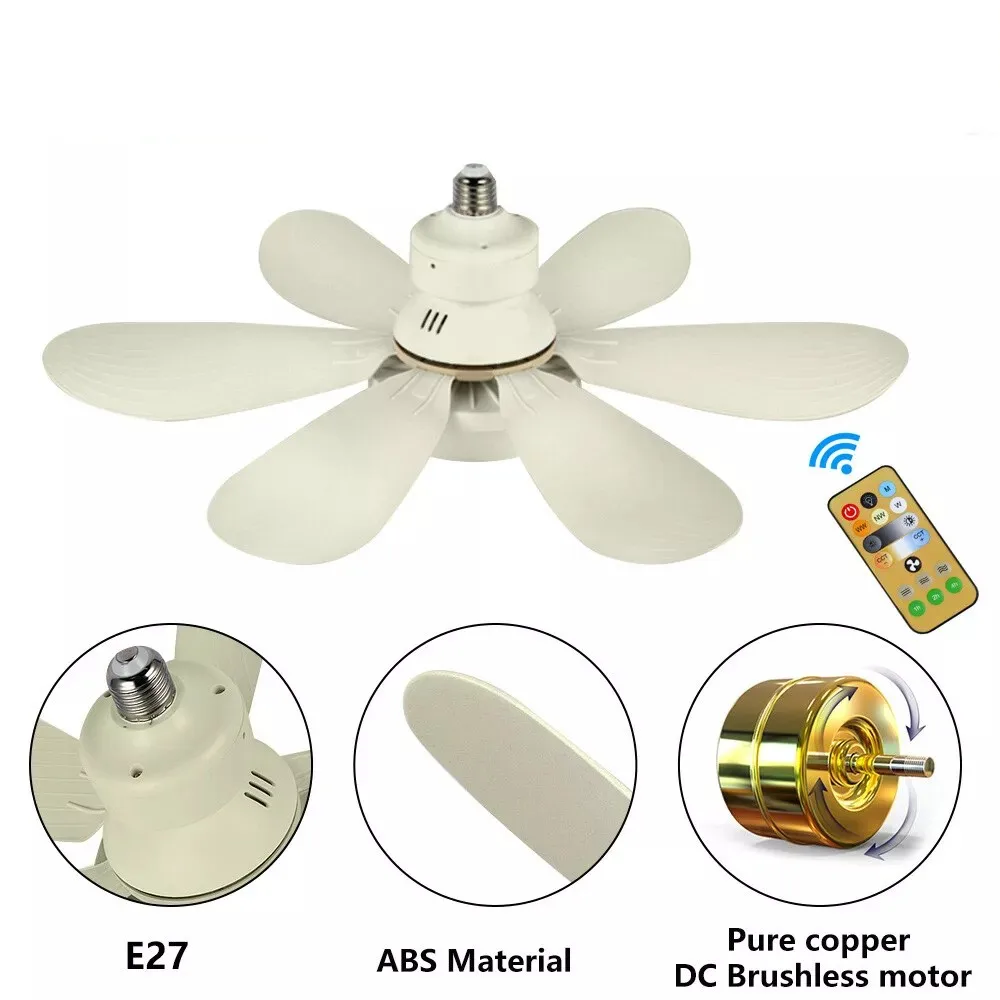 

E27 LED 30W Ceiling Fan Light for Home Use with Remote Control Dimming Function Suitable for Living Room Study Bedroom