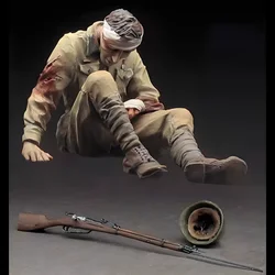 1/35 model kit resin kit Wounded Soviet soldiers Collectible Unassembled Sculpture for Hobbyists