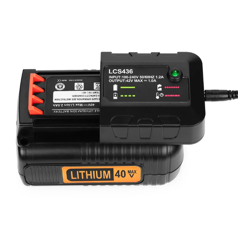 

Portable 40V Lithium Battery Charger Cordless Power Tools LSW36, LST136 Battery Chargers for Black&Decker 36/40V Lithium Battery