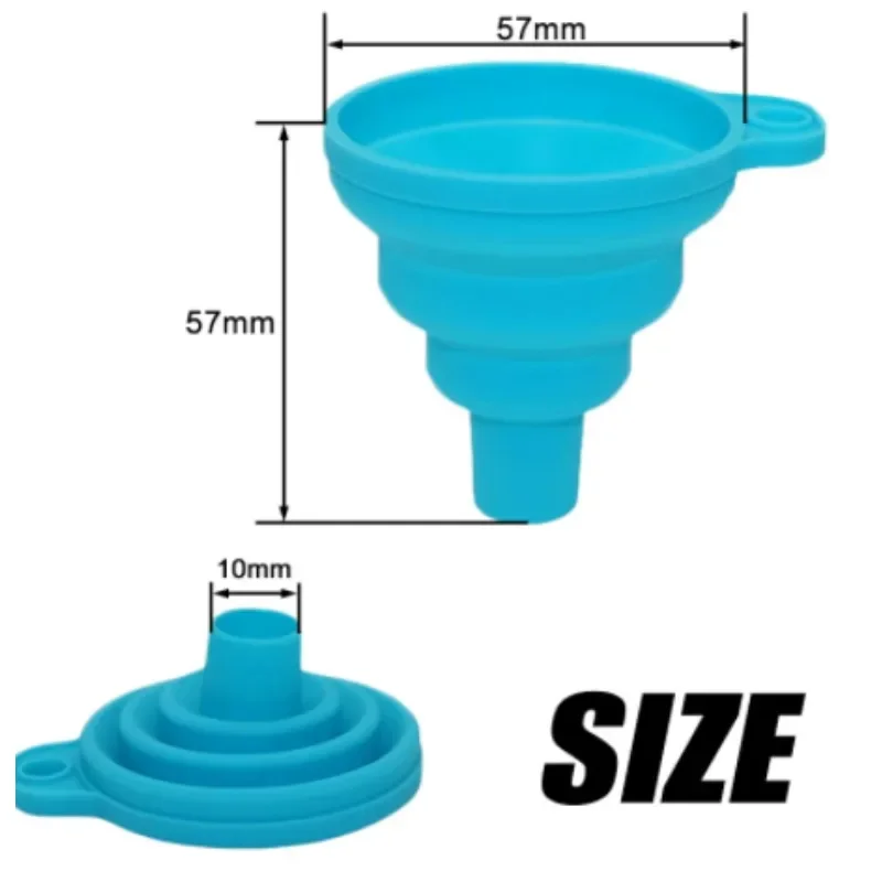 Silicone Foldable Funnel Universal Funnels Beer Oil Liquid Hopper Kitchen Accessories Car Engine Oil Change Funnel