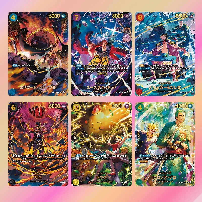 

One Piece Japanese EB04-39 Eustass Kid Diy Bronzing Texture Folding Flash Card Roronoa Zoro Tashigi Nami Game Collection Card