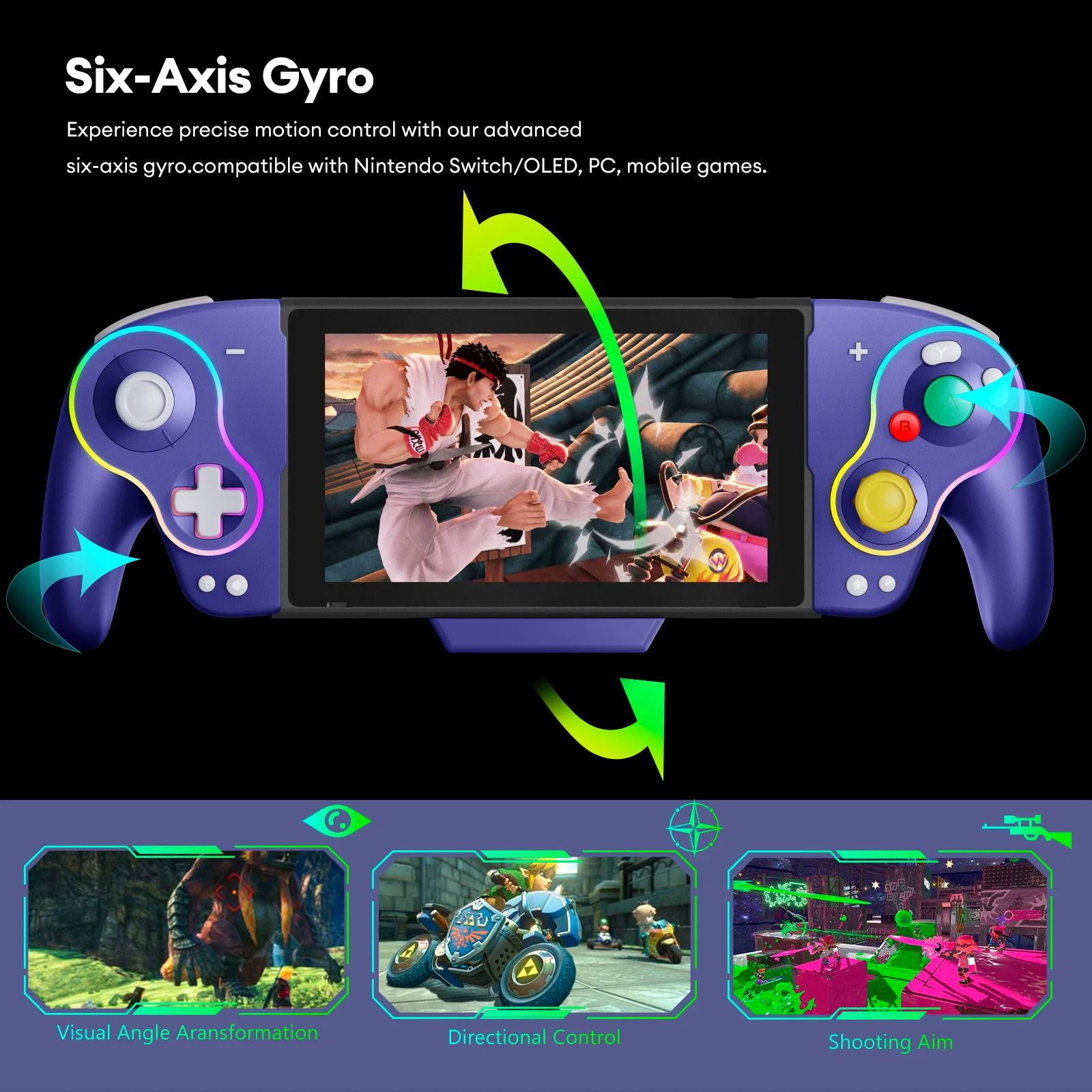 Controlador de juego Original QRD Stellar V3 para Switch/OLED/PC Streaming Gamepads puerto tipo C efecto Hall mango de estiramiento Joystick