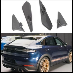 Real Dry Carbon Fiber Spoiler For Porsche Cayenne Coupe 2017-2025 REAR WING TRUNK Top LIP High Quality Turbo GT Splitter