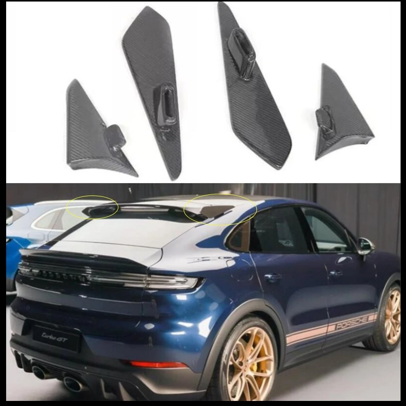 Real Carbon Fiber Spoiler For Porsche Cayenne Coupe 9Y0 2017-2023 REAR WING TRUNK Top LIP High Quality Turbo GT Splitter 