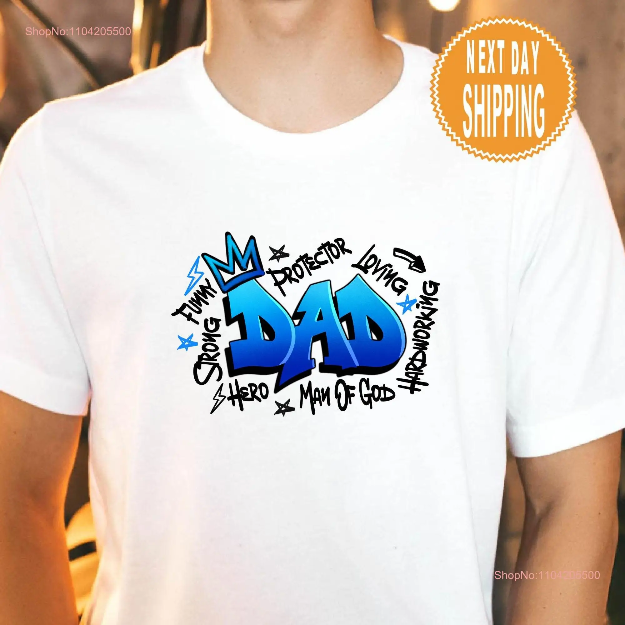 Graffiti Dad T Shirt Father's Day Papa Pregnancy Announcement New 2024 Funny long or short sleeves