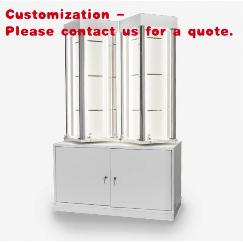 

custom.Custom Made High Quality Standing Rotating Jewelry Display Cabinet Display Showcase with LED