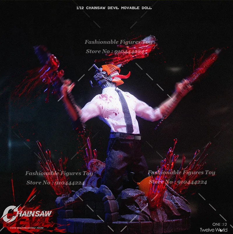 TWTOYS TW2258 1/12 Male Soldier Killer Chainsaw Devil 6inch Full Set Action Figure Body Model Best Fans Halloween Gifts