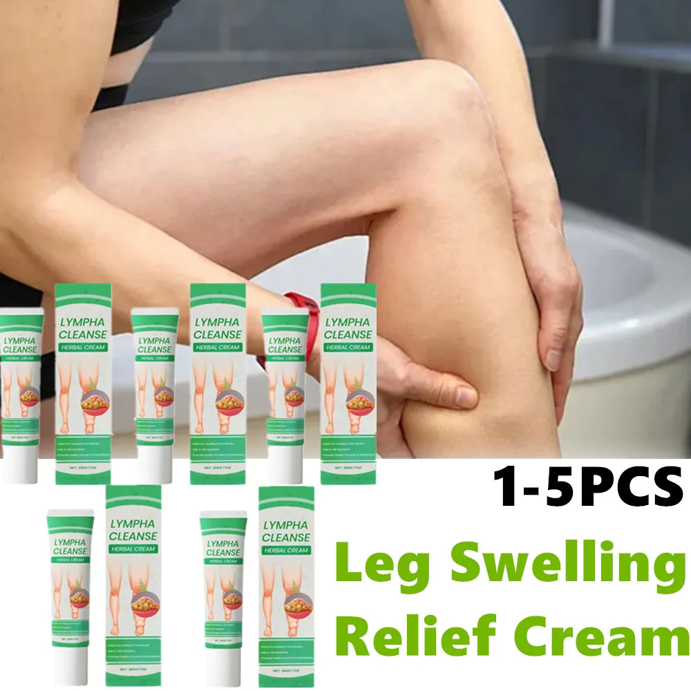 1-5PCS Leg Swelling Relief Cream – Cooling Refreshing Leg Fluid Retention Relief, Natural Soothing Body Care Moisturizing Cream