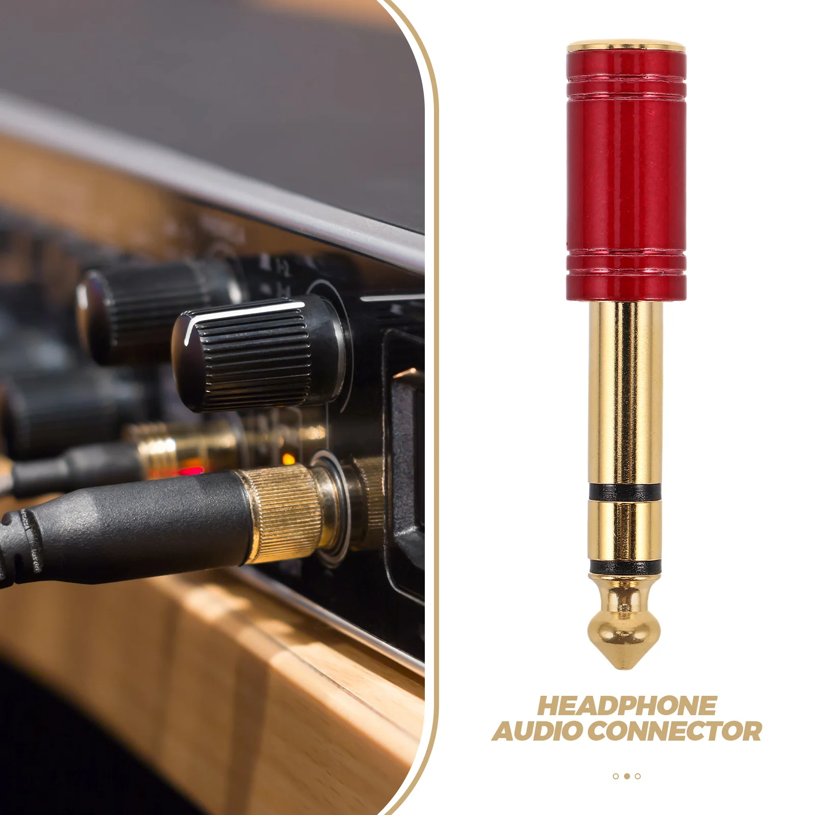 Microphone Cable Audio Adapter Headphone Connector Piano Gold Plated Stereo Plug Guitar