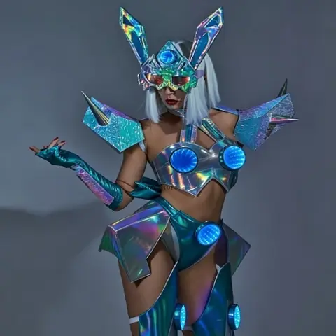 Sexy Gogo Women Costume Laser Bar Nightclub Party Dj Stage Festival Wear Singer Dancer Stage Dress Halloween Cosplay Outfit