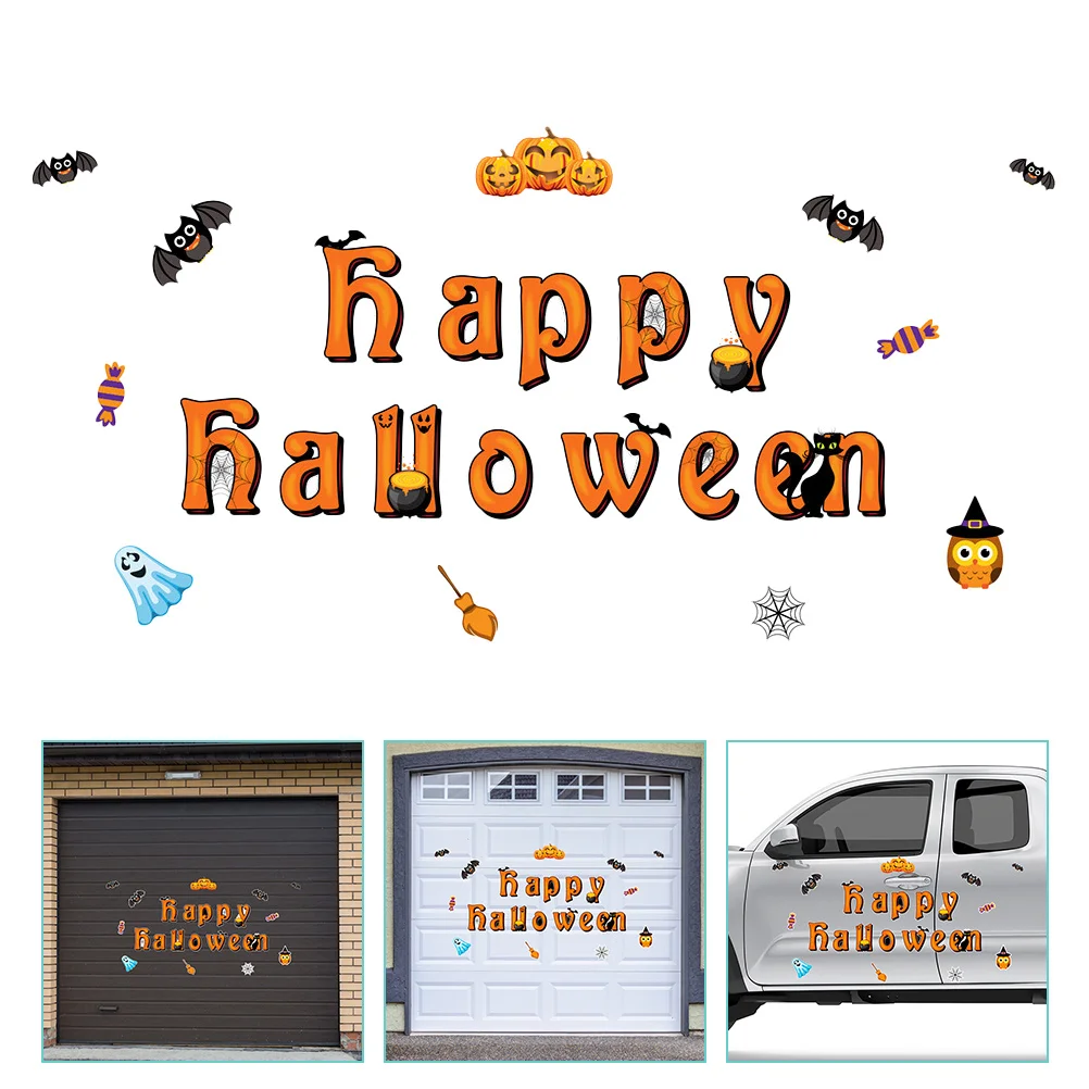 23 Pcs Magnetic Fridge Car Stickers Refrigerator Magnets Decorations Door Halloween