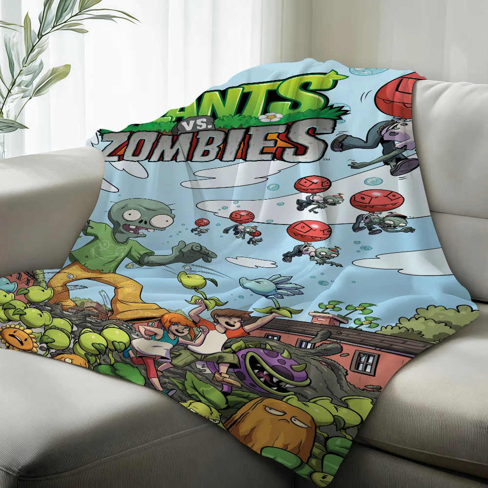 Game P-Plants Vs Z-Zombies Strategy Blanket Suitable For Sofas Beds Offices Cars Outdoor Travel An Ideal Gift For Friends Family