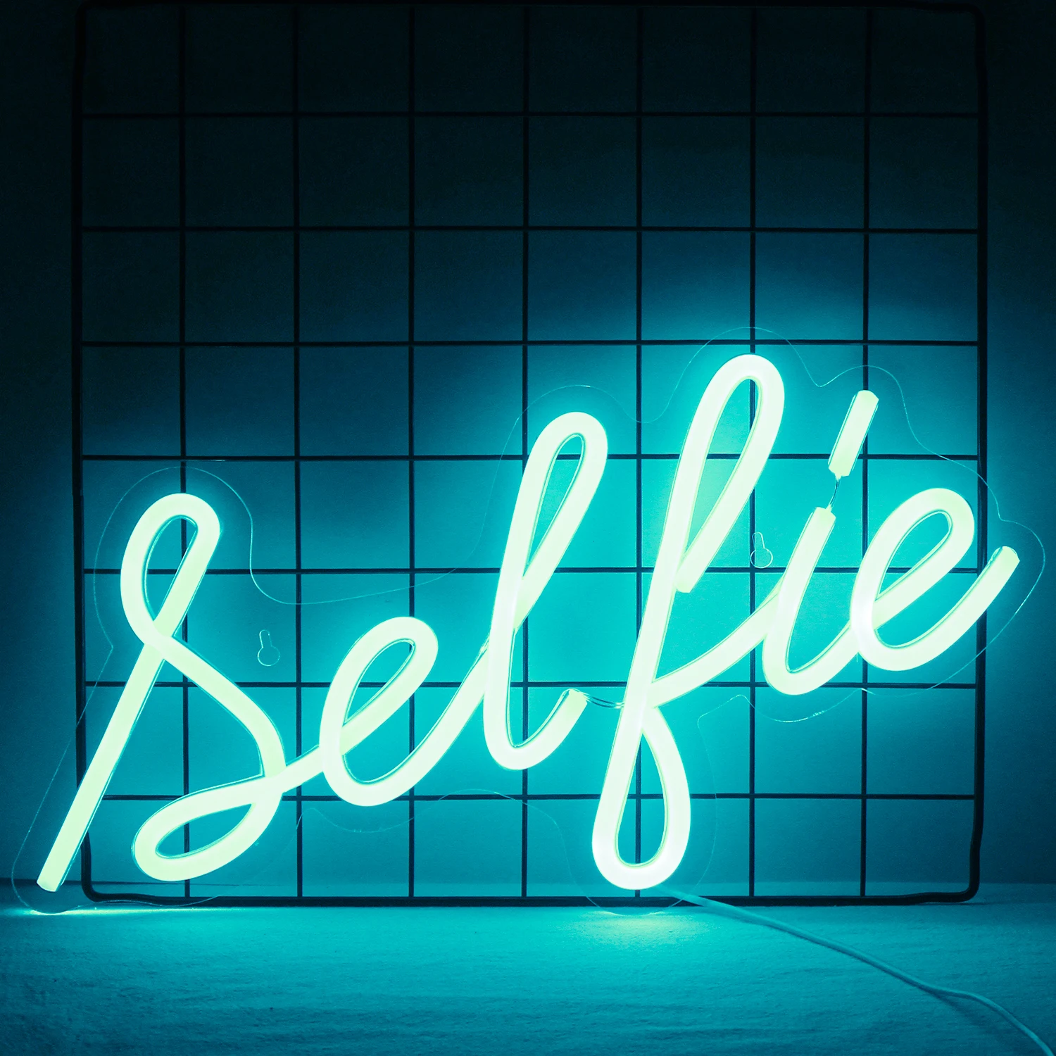 Imagem -06 - Neon Selfie Letter Mural Sign Lâmpada Led Decoração do Casamento Gamer Restaurante Quarto Home Party Art Vibe Wall Decor Gift Light