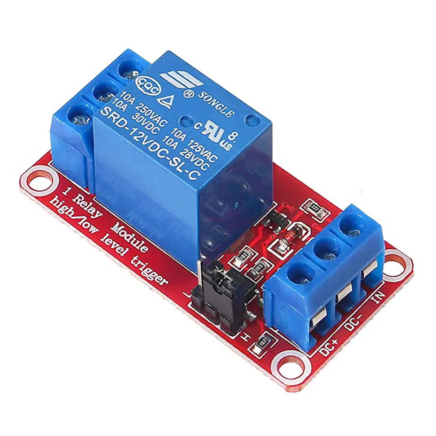 DC 5V 12V One Channel Relay Module Relay Switch With Optocoupler Isolation Support High Low Level Trigger