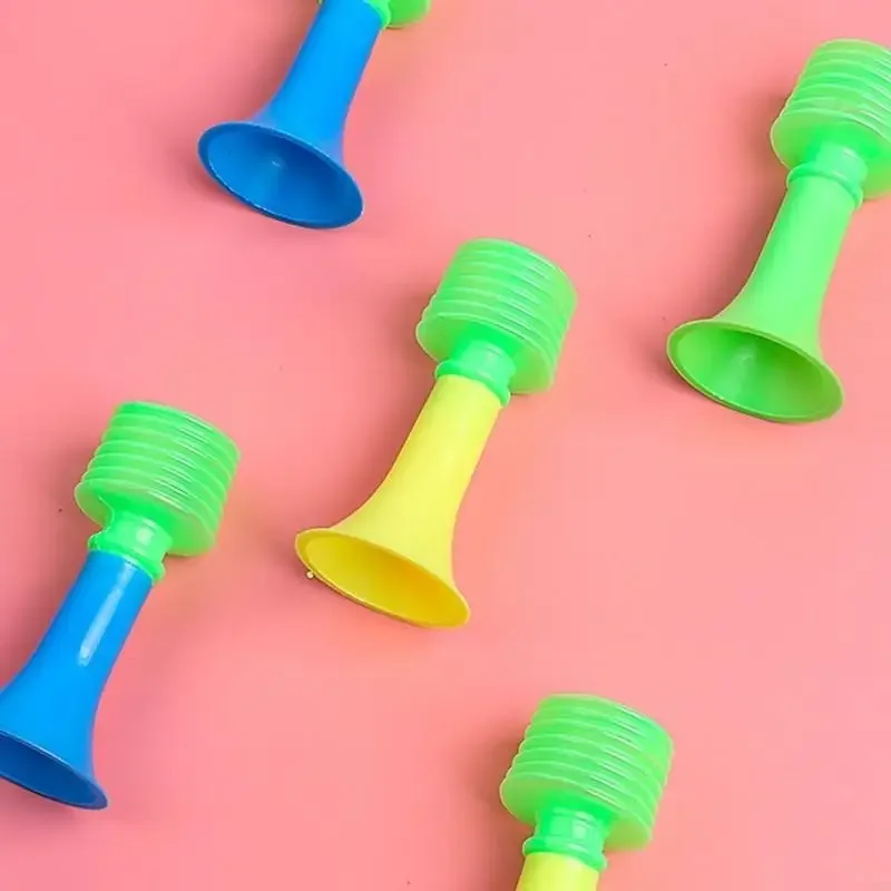 Plastic Party Blowers Noise Makers Mini Push Trumpet Noise Maker Early Educational Toy Gifts for Kids Boys and Girls 15UB
