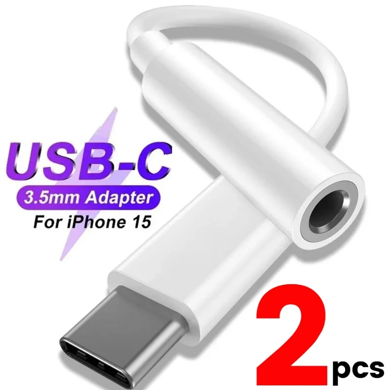 Type C To 3.5mm Jack Headphones Aux Cable for Apple iPhone 15 Pro Max Plus USB C Connector Audio Converter Adapter Cable