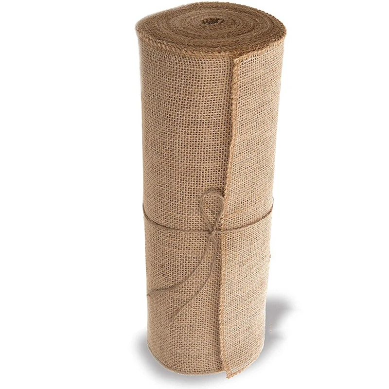 Burlap Doily Roll-30Cmx275cm. No-Fray Anti-Slip Blanket With Edge Design. Burlap Fabric Rolls Are Suitable For Weddings, Table-R