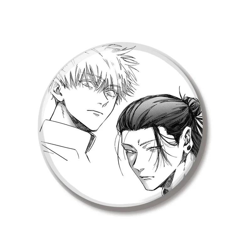 Anime JJK Gojo Saturo Geto Suguru Soft Button Pin Jewelry Creative Badge Cartoon Brooch Lapel Pin Canvas Bag Backpack Decoration