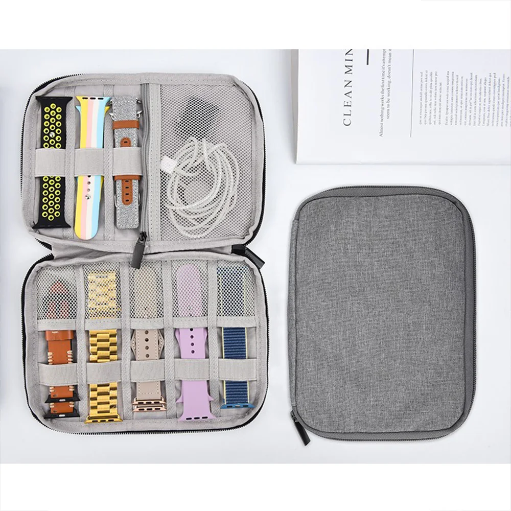 حقيبة أربطة تنظيم محمولة لأجهزة Apple-Samsung-Amazfit-huawei-xiaomi SmartWatch حامل تخزين وحامل الساعات وصناديق الملحقات #5