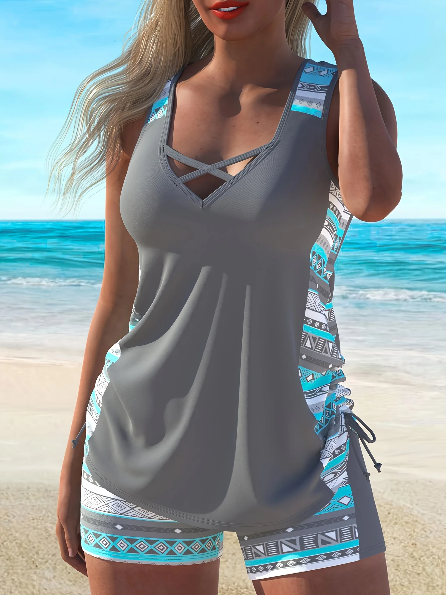 

Sexy Women Bikini Set High Waist Swimsuit Two Piece Beachwear Summer Bathing Suit