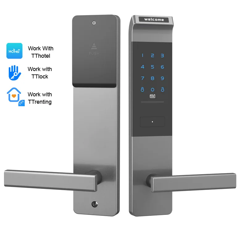 Serrure électronique numérique connectée par Bluetooth, avec l'application TTlock, wi-fi