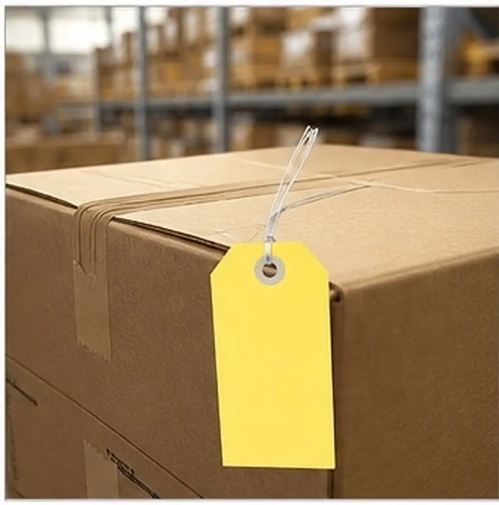 100Pcs Shipping Labels Manila Tags Reinforced Hole Iron Wire Blank Luggage Tags Inventory Price Markers for Packing Storage