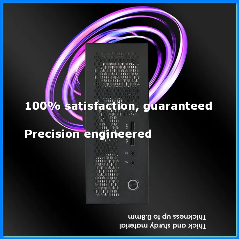 

A09 HTPC Computer Case Mini ITX Gaming PC Chassis Desktop Chassis USB2.0 Computer Case Home Computer Case Black-A69M