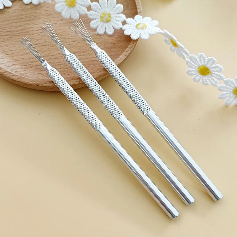 7 Pin Feather Wire Texture Ceramics Tools Polymer Clay Sculpting Modeling Tool DIY Pottery Brush Pottery Tools Cake Accessories