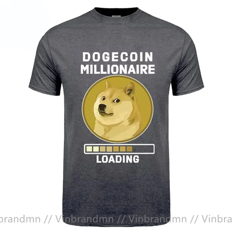 Cryptocurrency Crypto Miner Dogecoin Millionaire Loading Tshirt Doge Coin Classic Men's Clothing Cotton Harajuku Bitcoin T Shirt