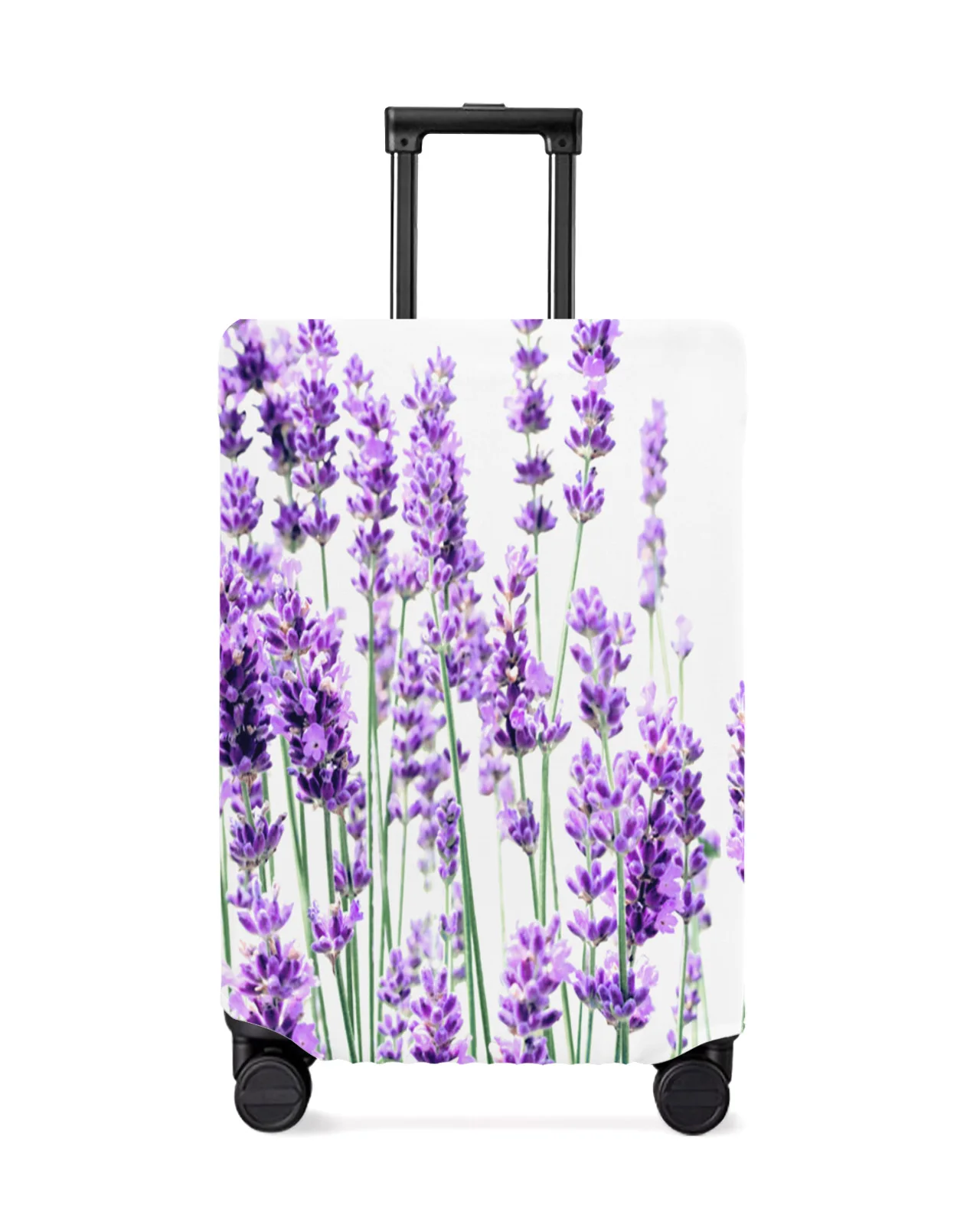 

Lavender Plant Flowers Purple White Travel Luggage Protective Cover Travel Accessories Suitcase Elastic Dust Case Protect Sleeve