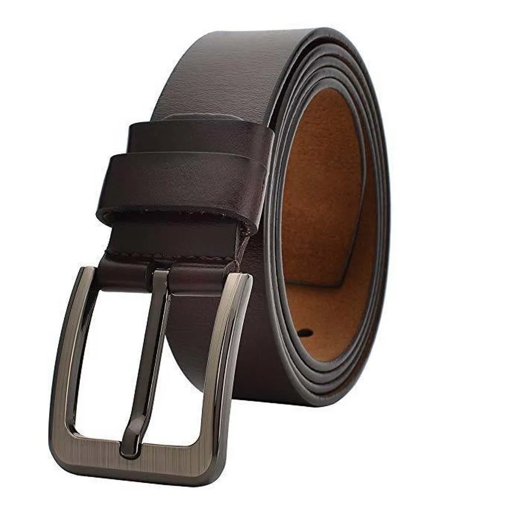 

Fashion Alloy Men Wide Belt Retro Texture PU Leather Belt Black Coffee Jeans Waistband Waist Seal