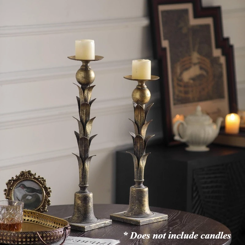 

Ретро креативные подсвечники для гостиной, настольный подсвечник, роскошное украшение для спальни, украшение для дома, аксессуары