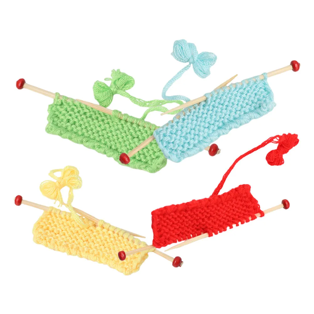 

4Pcs Miniature Knitting Sweater Accessories Simulation Knitted Sweater Decor for Mini House Micro Landscape DIY Craft Living