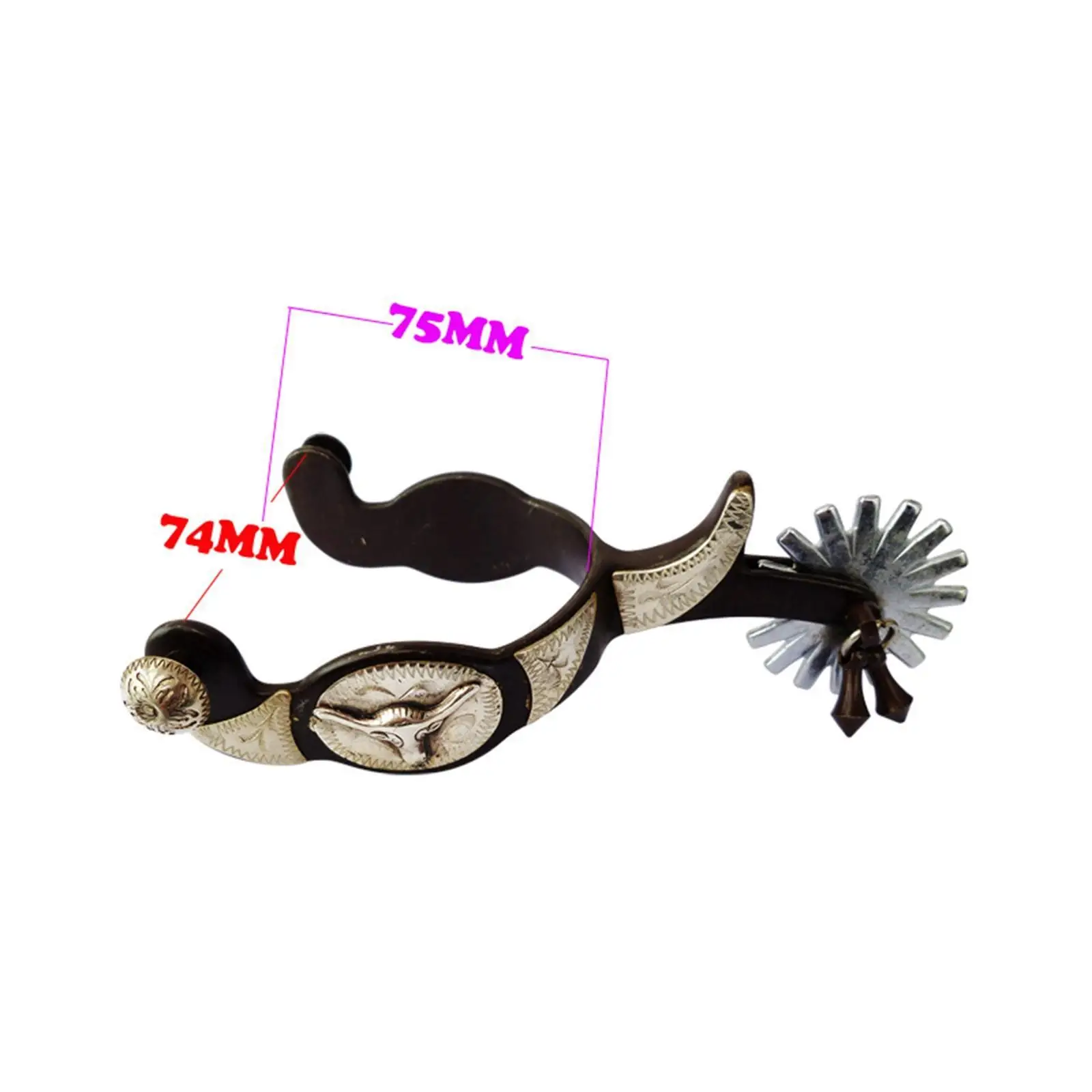 2x حفز حصان مضاد للصدأ على الطراز الغربي لمعدات المنافسة باللون البني