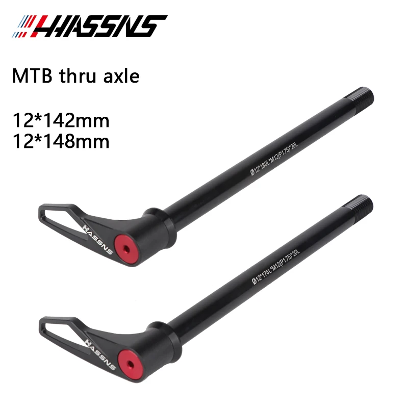 HASSNS MTB Thru Axle 15x100 15x110 Mountain Bike Shaft Rear Hub Skewers 142/148*12mm Bicycle Wheel Axishub For 29 27.5 Frame