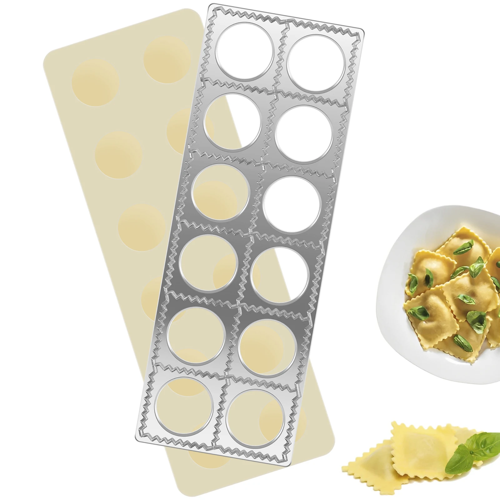 Forma do pierogów 12 otworów Ravioli Press Mold Ręczna włoska maszyna do pierogów Narzędzie Akcesoria kuchenne Szybka maszyna do pierogów