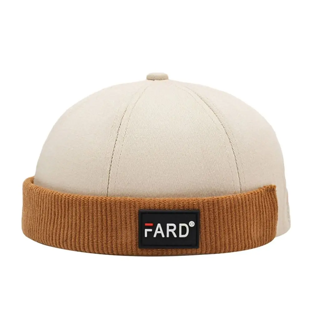Fashion Hip Hop Beanie Street Hat Casual Cotton Skullcap Letter Solid Color Melon Beanie Cap for Men Women